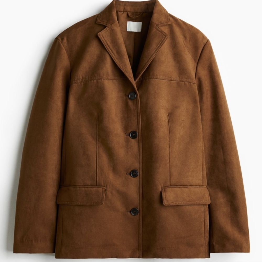 H&M Brown single breasted jacket